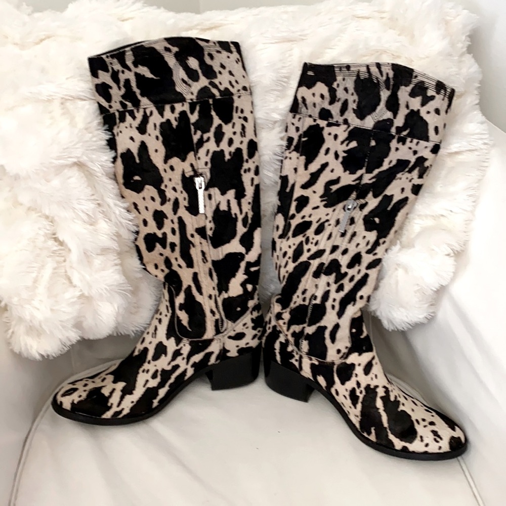 Cow hair boots